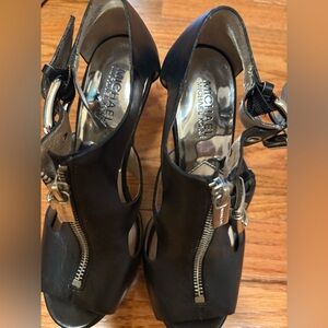 Michael Kors Black Cutout Heels Pre- Owned